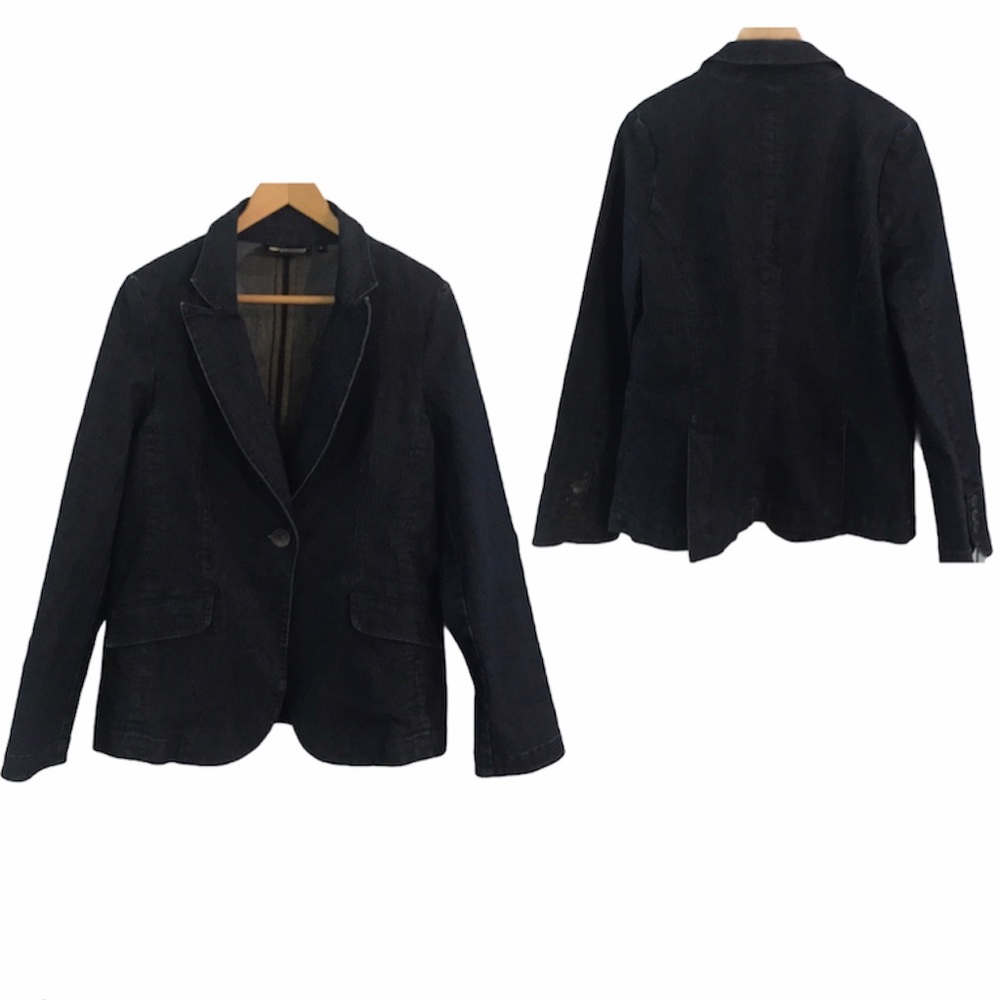 Christine Alexander Dark Wash Denim Jacket Sz M